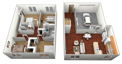 4 bed 2 bath A at Benson Village Townhomes Apartments, Sioux Falls, SD, 57104